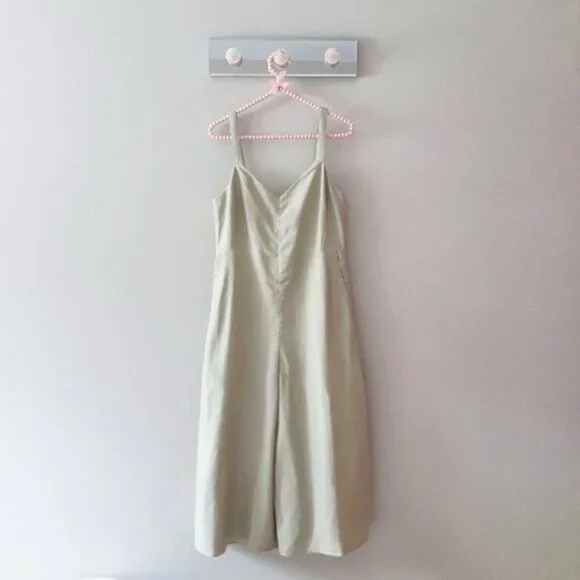 NWT Club Monaco khaki green wide leg jumpsuit 4 - Picture 12 of 13